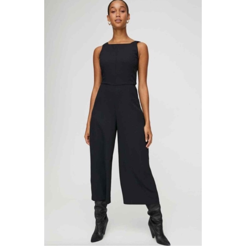 ARITZIA | Wilfred Écoulement Tie Back Sleeveless Jumpsuit in Black, Size 2 - Picture 14 of 15